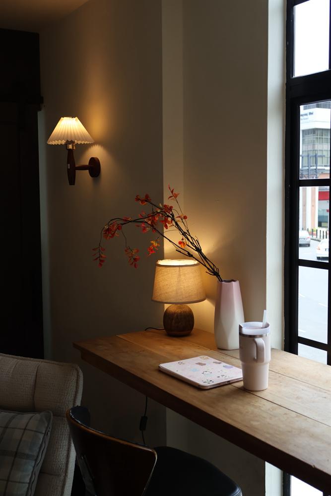 Reading corner at Autumn café